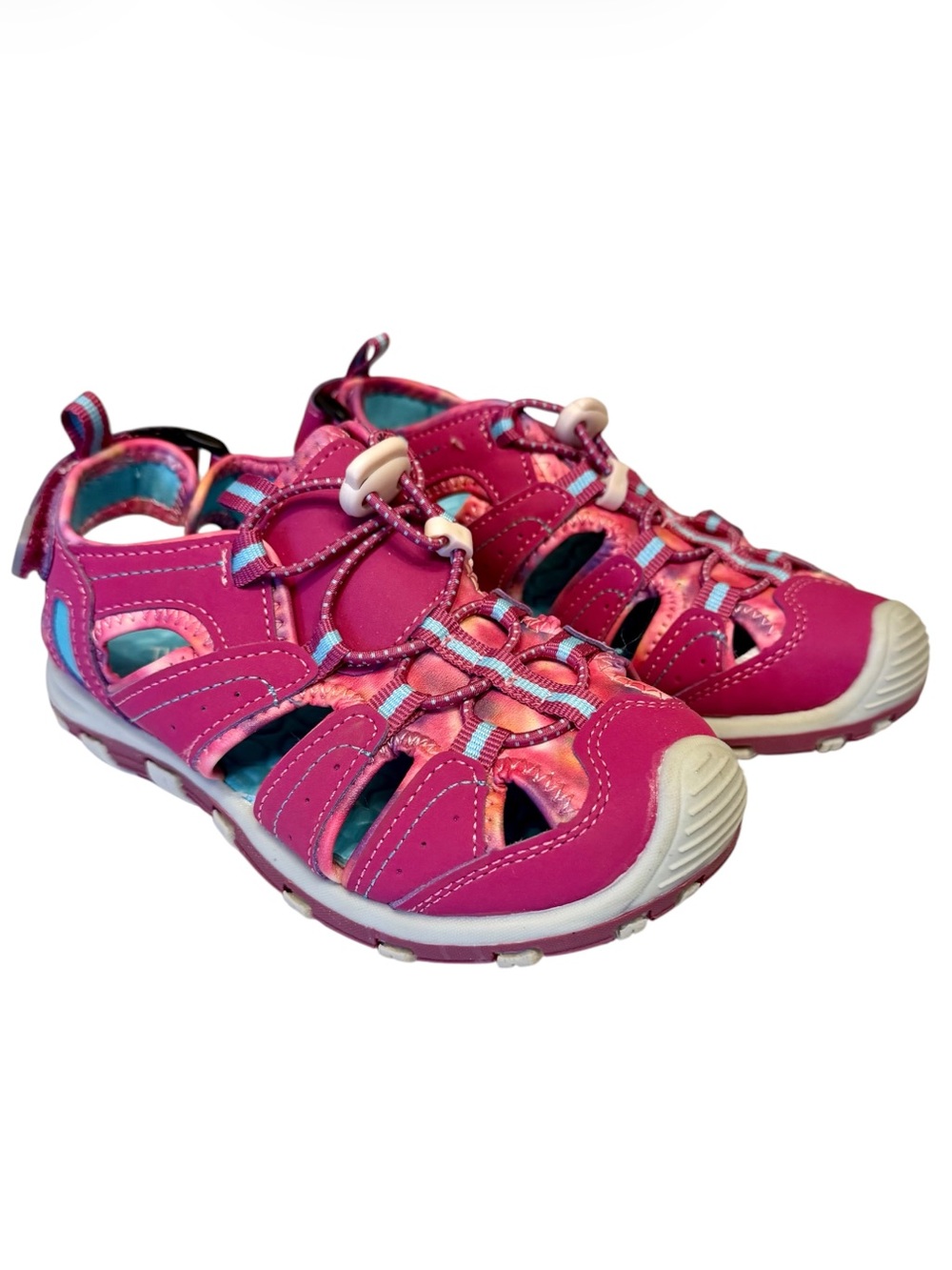 Thereabouts Lil Cascade Pink Girls Pink Fuscia Water Shoes Strap Sandals Sz 12